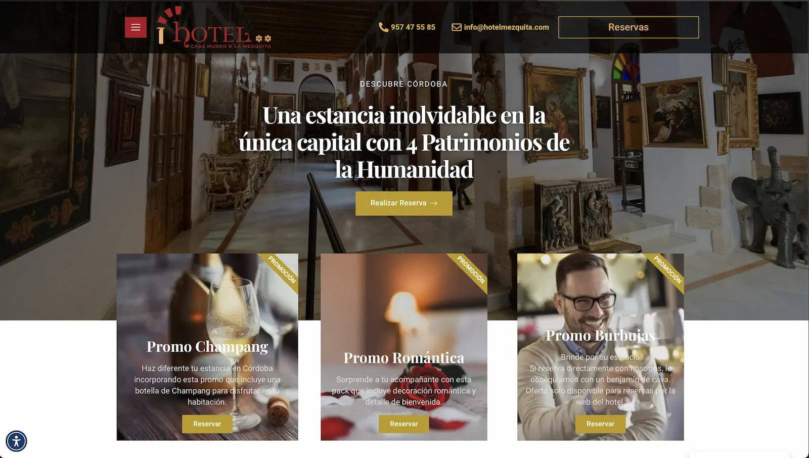 Diseño web hotel mezquita de Córdoba