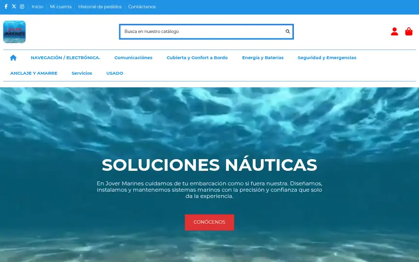 Mantenimiento prestashop: proyecto Equipamiento náutico · PrestaShop
