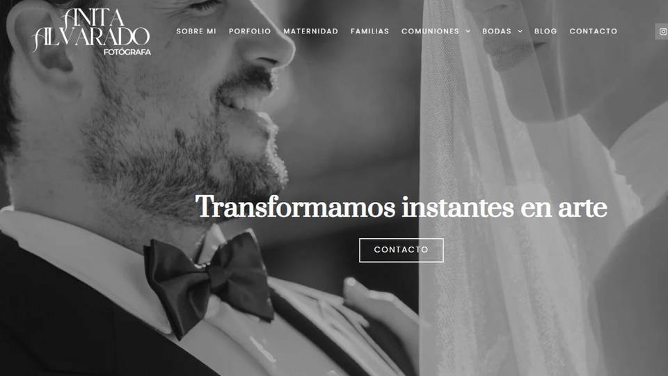 Diseño web para emprendedores: Anita Alvarado, fotógrafa en Cáceres