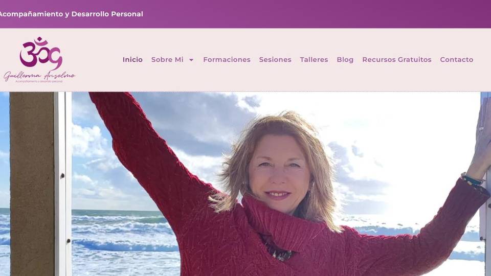 Diseño web para emprendedores: Guillerma Anselmo, mentora de desarrollo personal