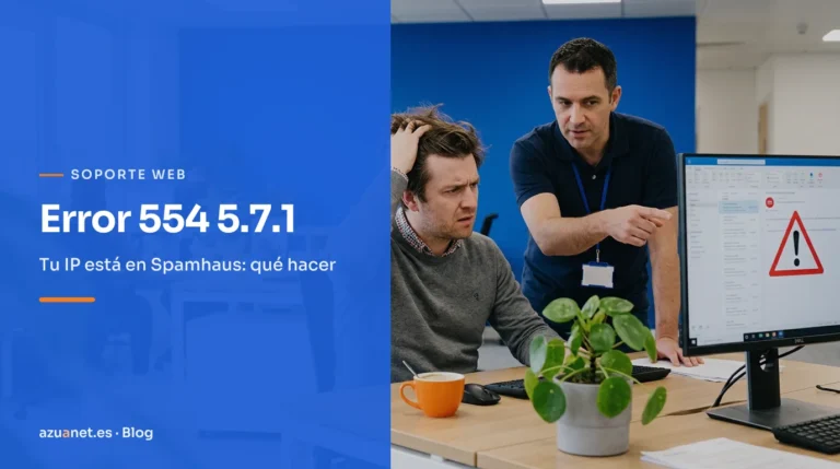 Error 554 5.7.1: Tu IP está en Spamhaus: qué hacer